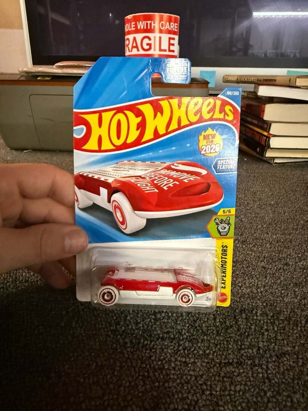 Hot Wheels Twin Tags Experimotors Red White Diecast Car New